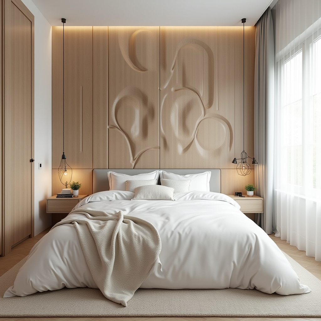 3D bedroom accent wall 2