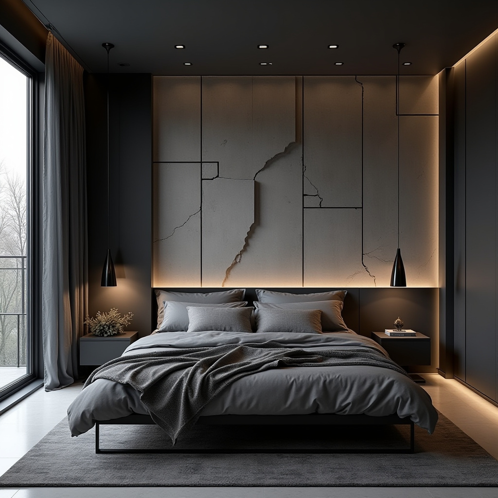 3D bedroom accent wall 3