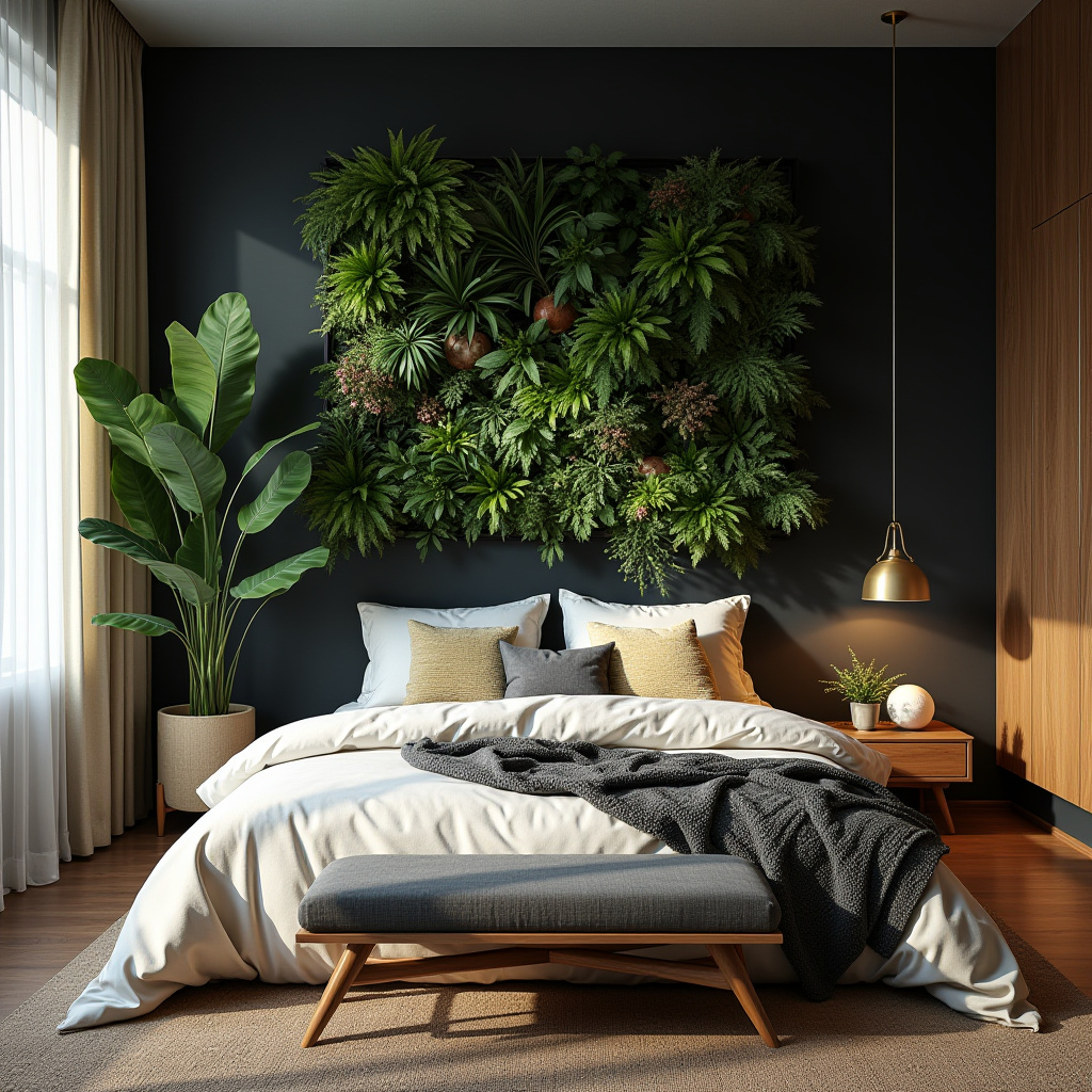 DIY black bedroom accent wall 32