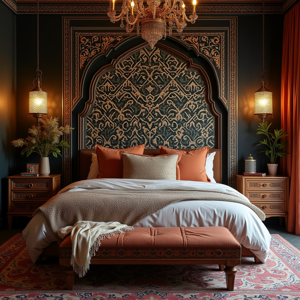 DIY black bedroom accent wall 37