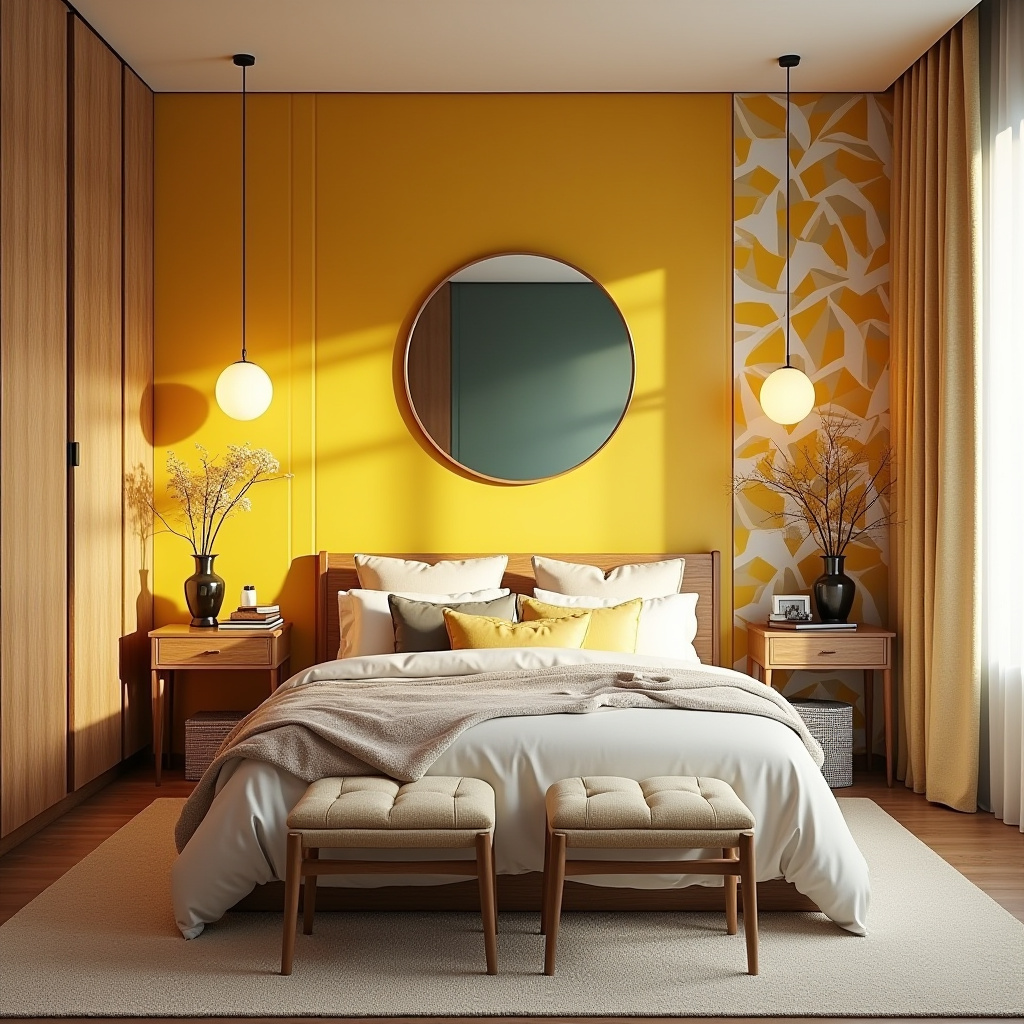 bedroom accent wall behind bed 11