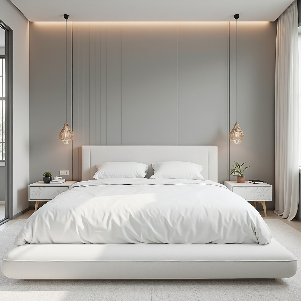 bedroom accent wall behind bed 16