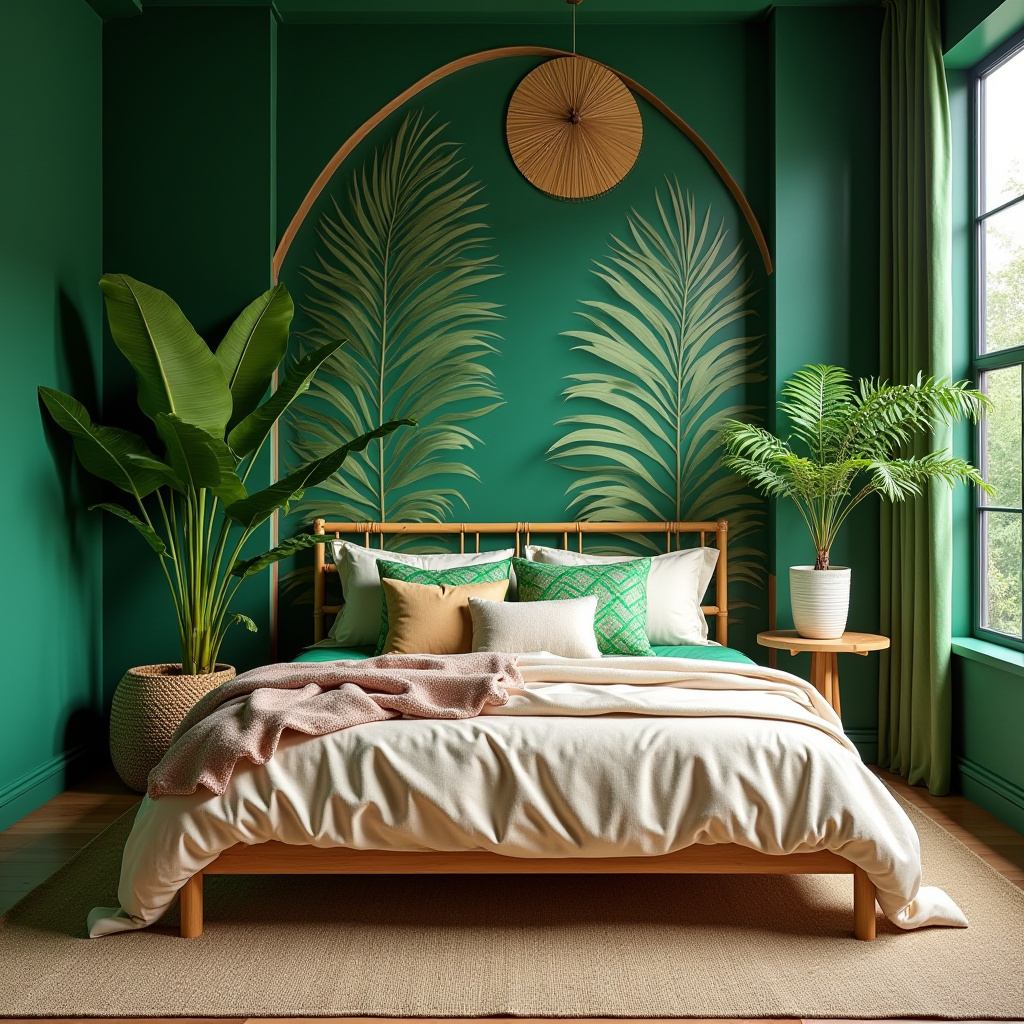 bedroom accent wall behind bed 17
