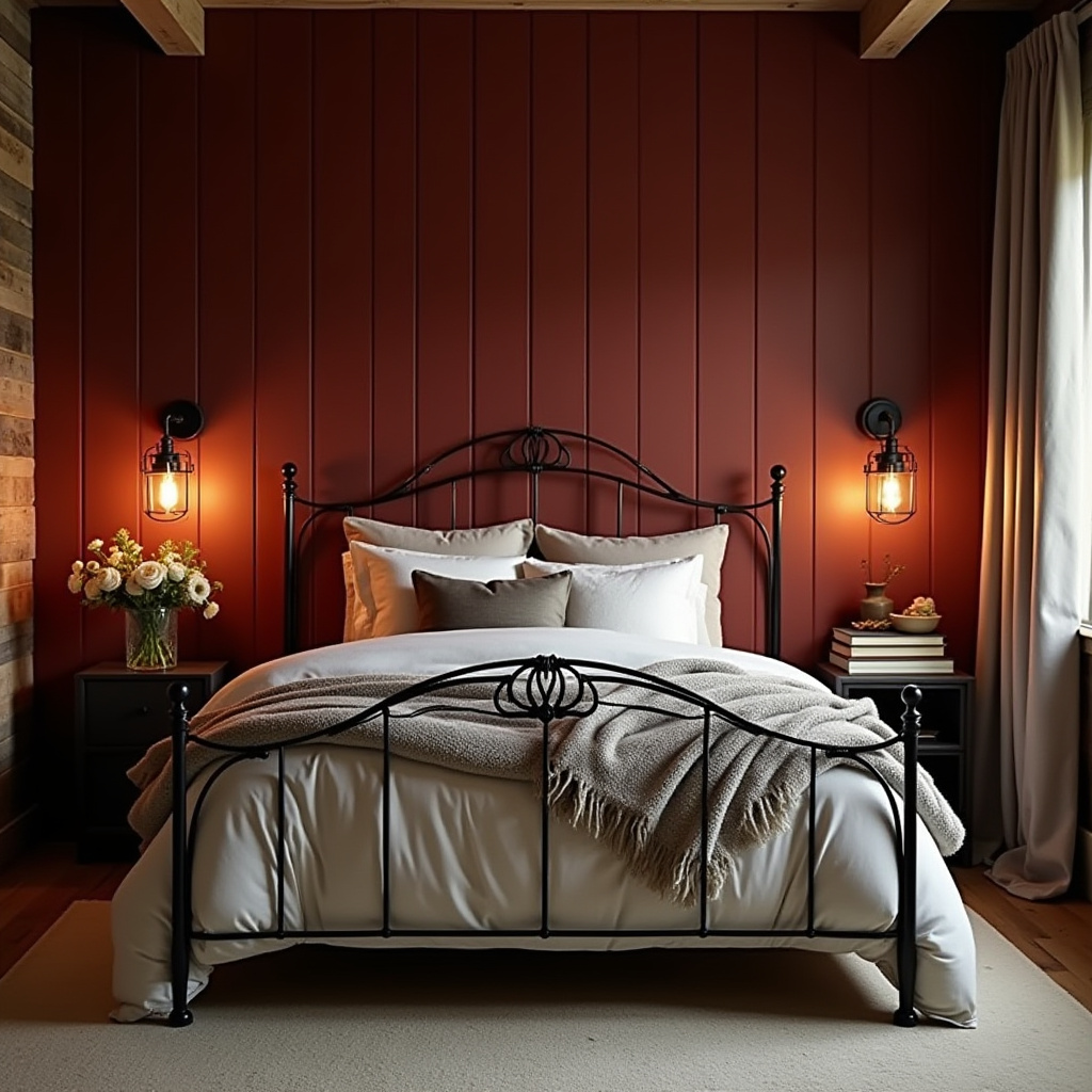bedroom accent wall behind bed 21