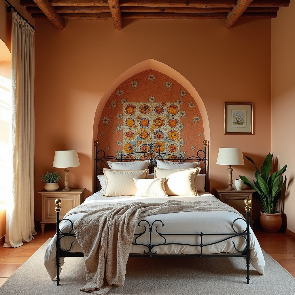 bedroom accent wall behind bed 24
