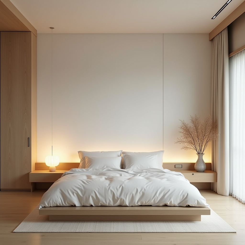 bedroom accent wall behind bed 26