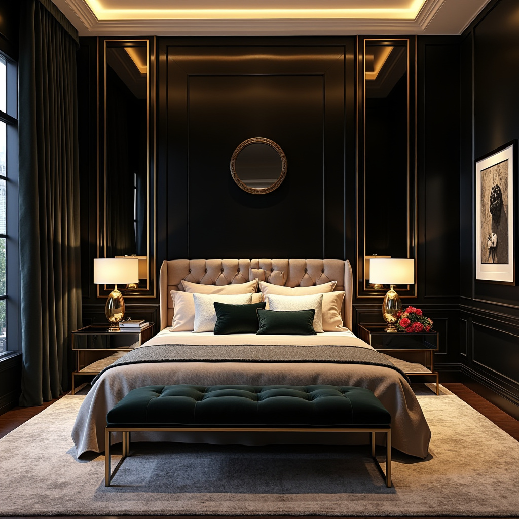 bedroom accent wall behind bed 27
