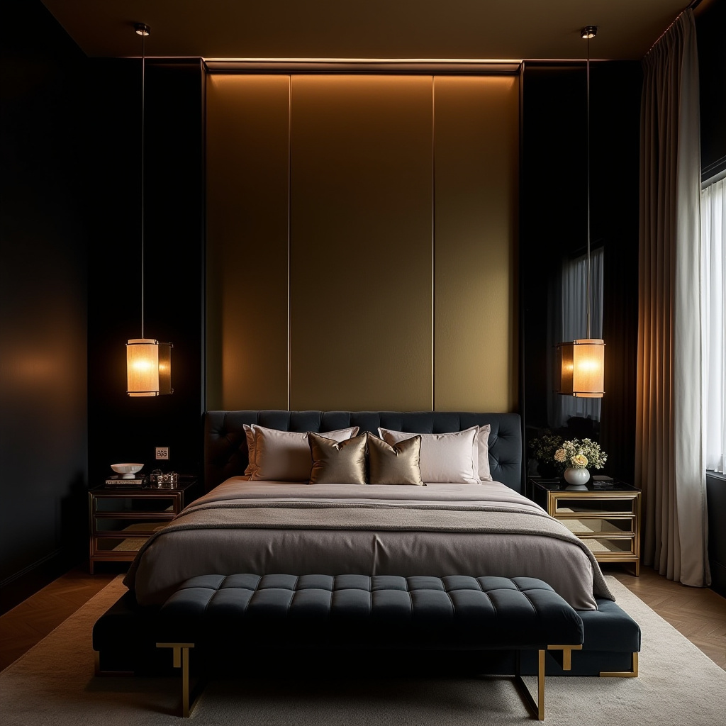 bedroom accent wall behind bed 28