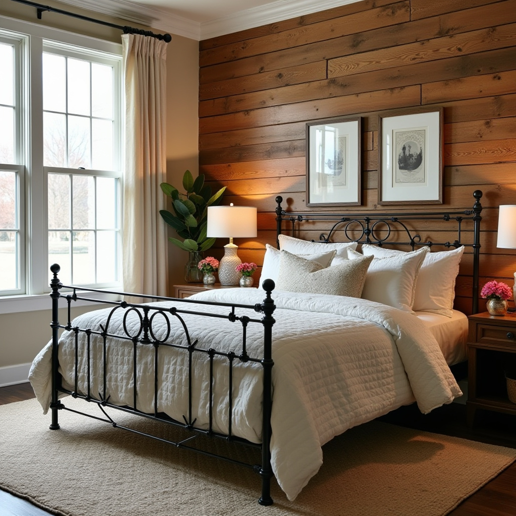 bedroom accent wall behind bed 29