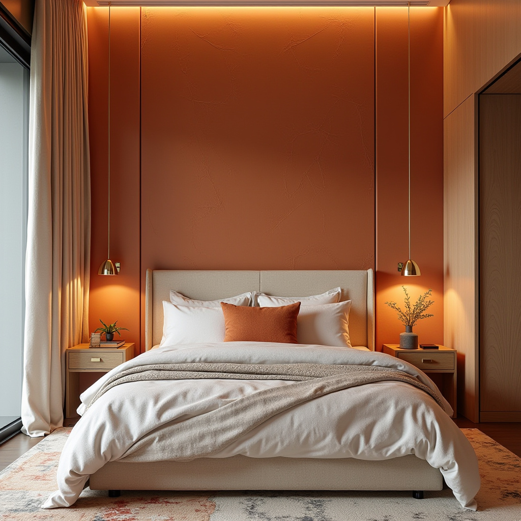 bedroom accent wall behind bed 3