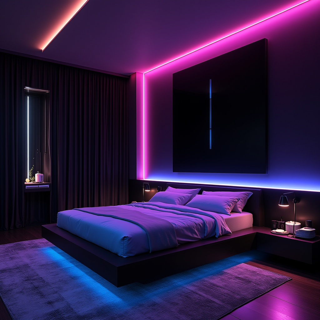 bedroom accent wall behind bed 39