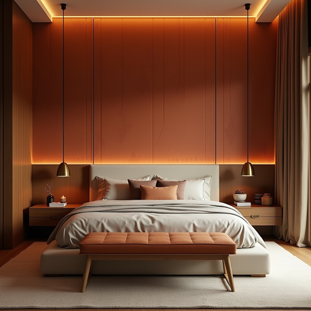 bedroom accent wall behind bed 4