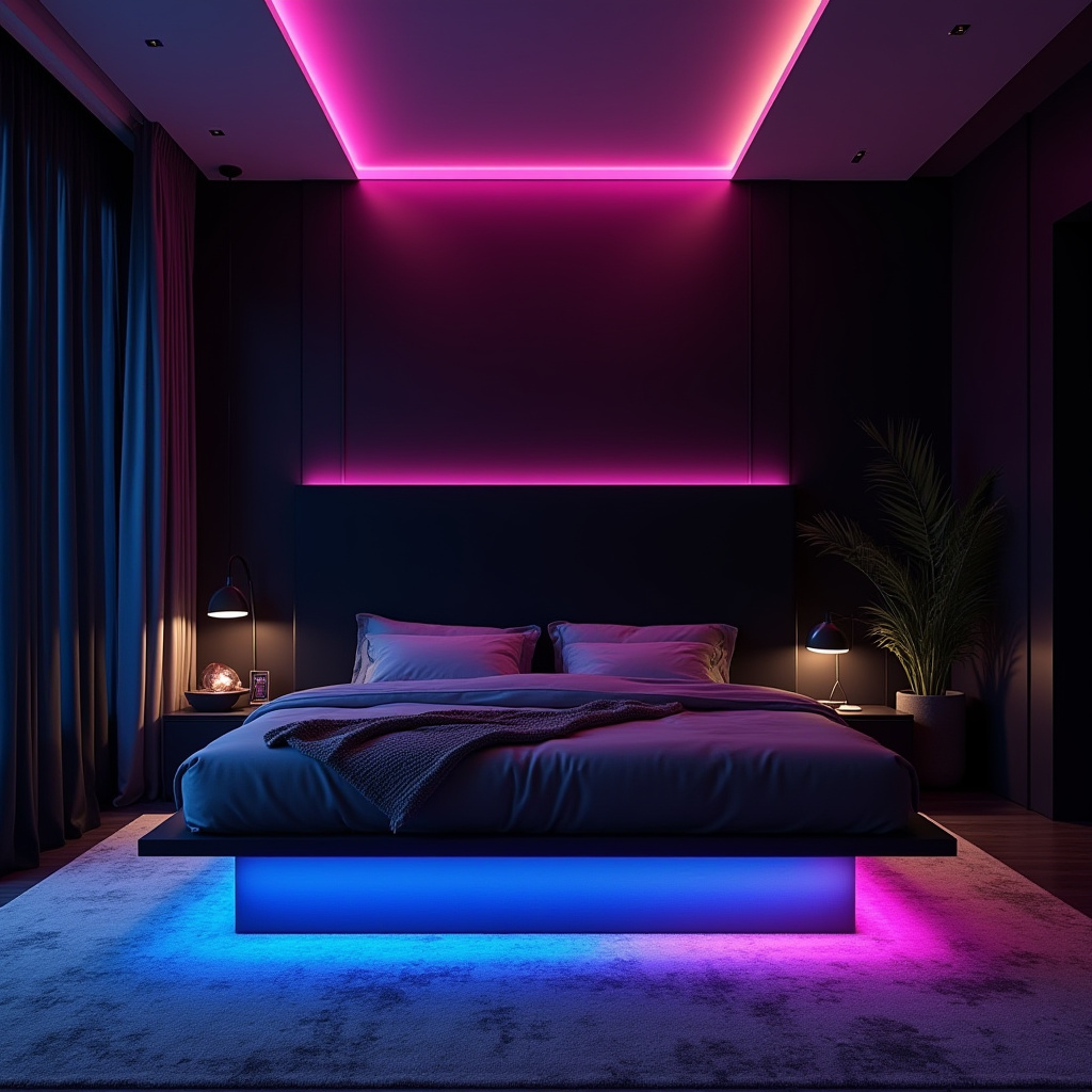 bedroom accent wall behind bed 40
