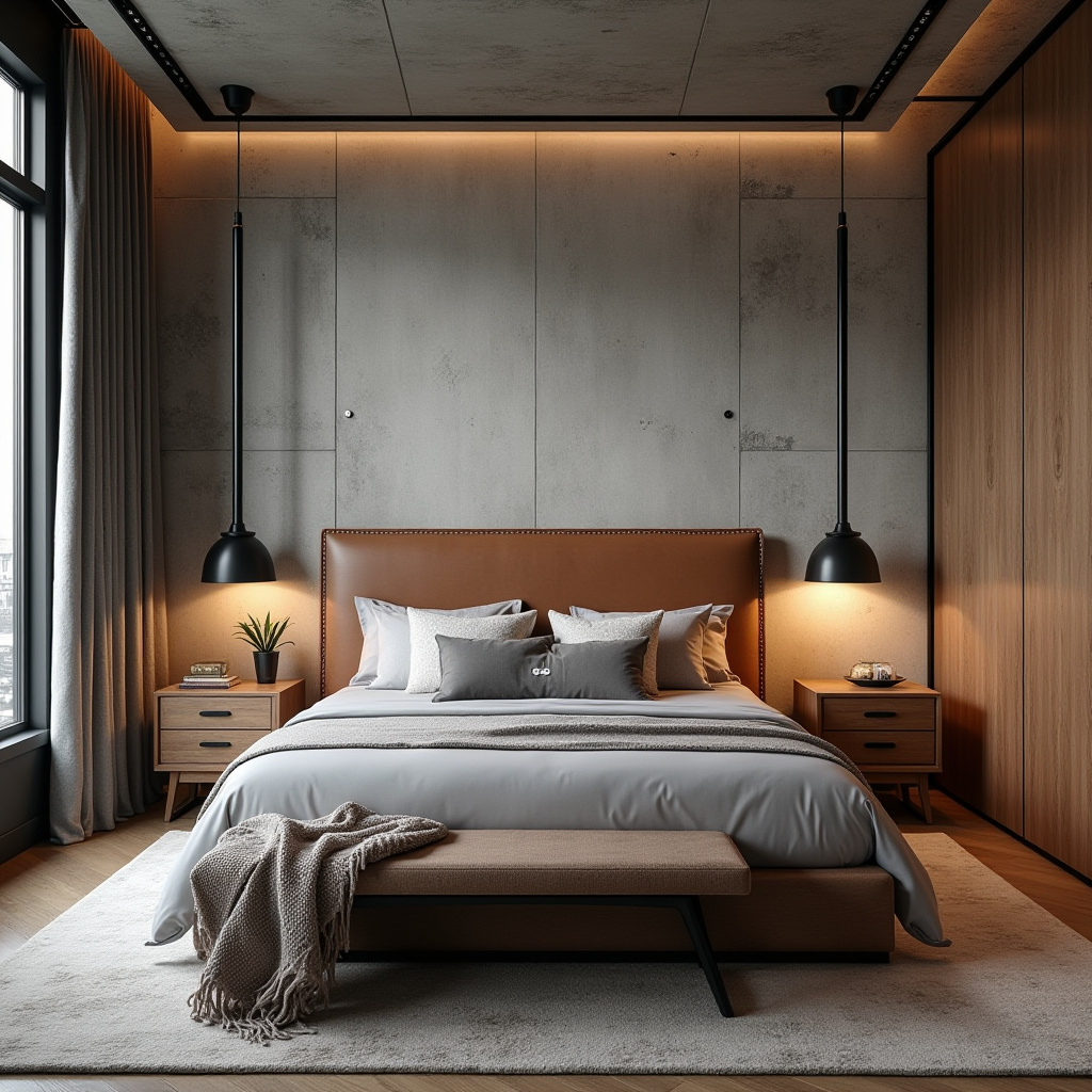 bedroom accent wall behind bed 7
