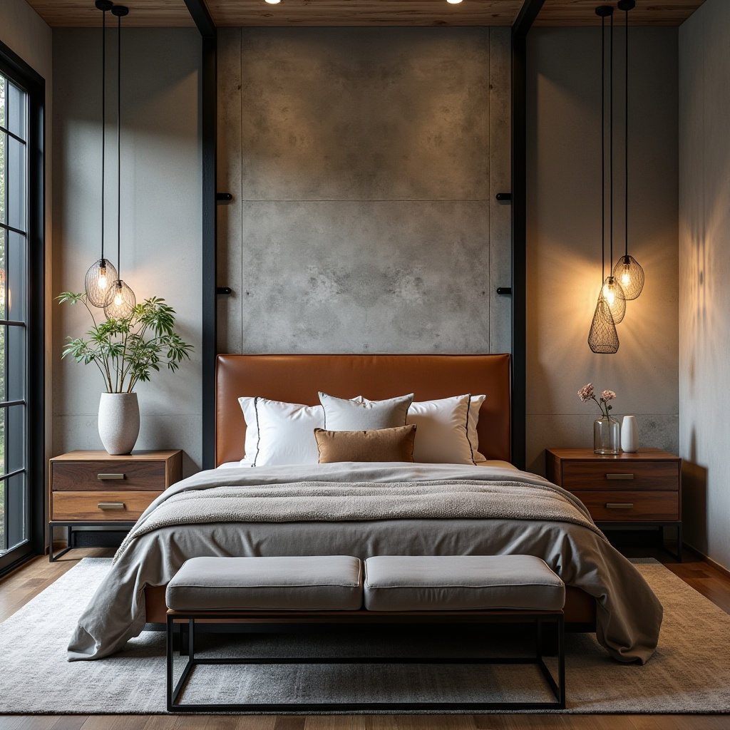bedroom accent wall behind bed 8