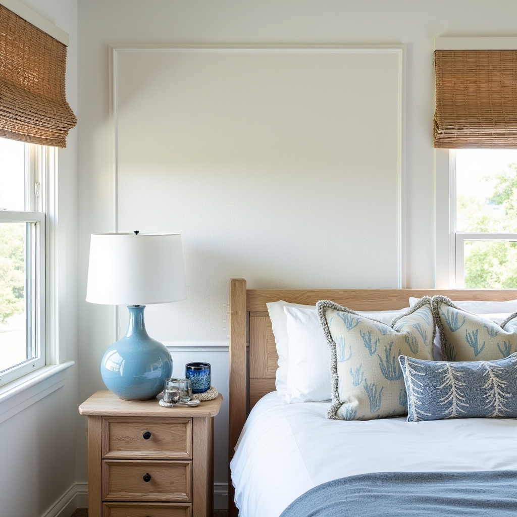 bedroom accent wall between windows 10