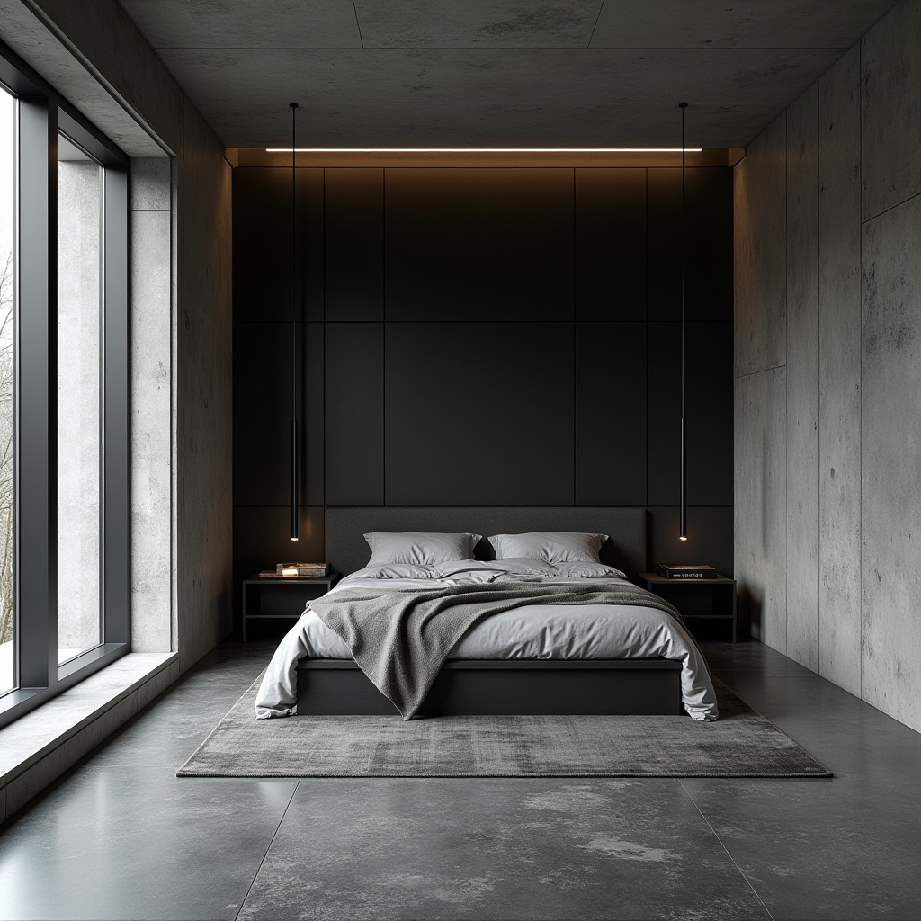 bedroom accent wall between windows 27
