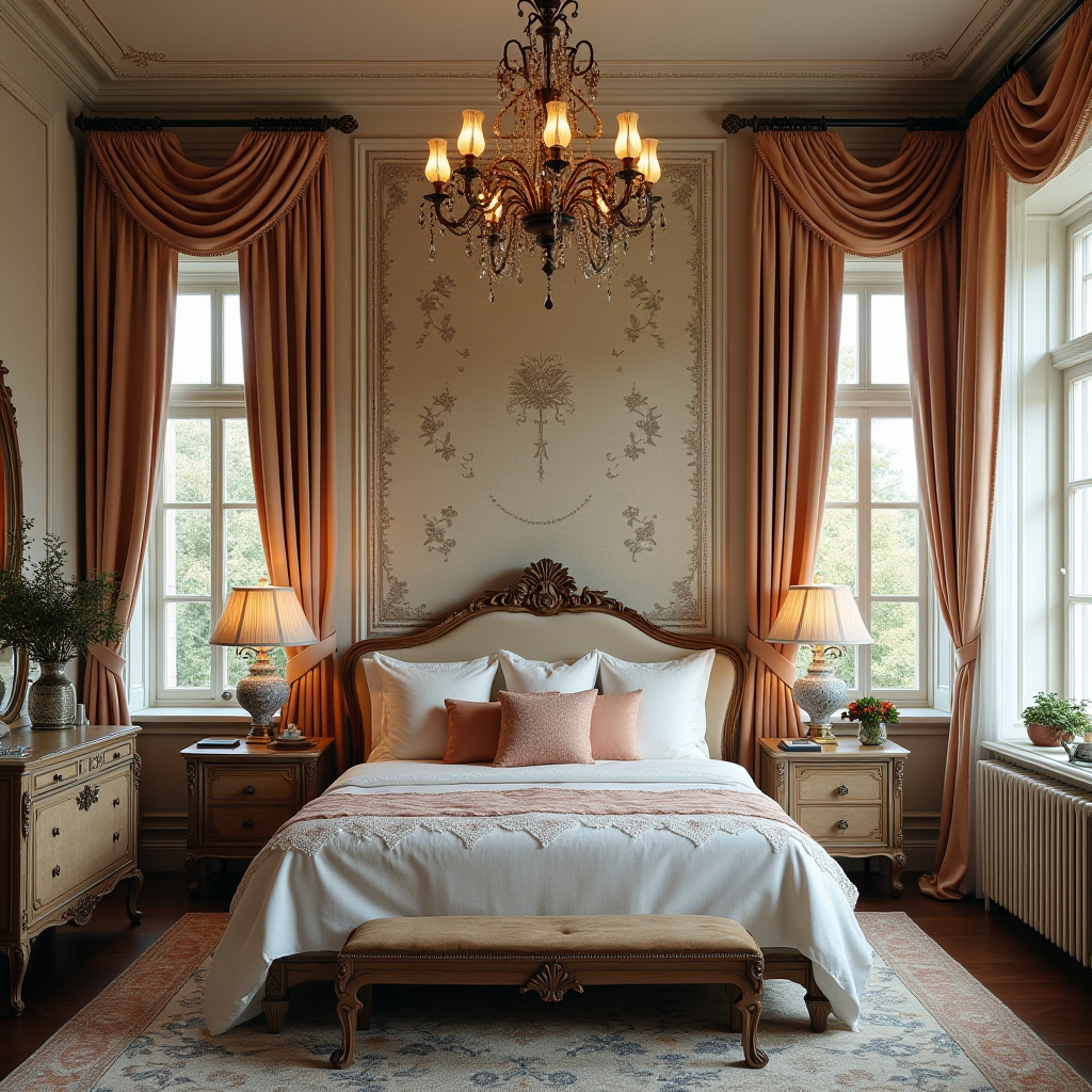 bedroom accent wall between windows 32