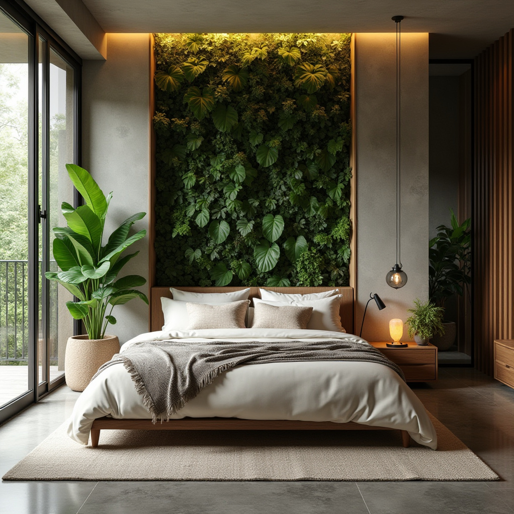 bedroom accent wall between windows 34
