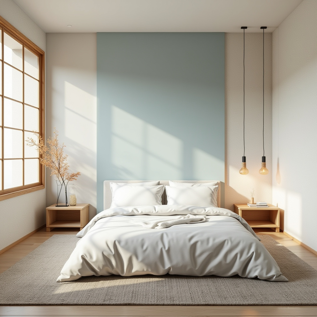 bedroom accent wall paint design ideas 15