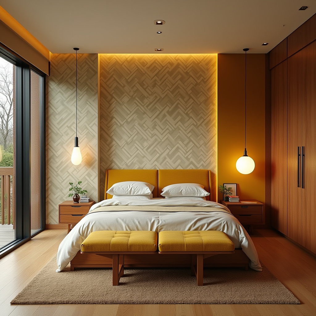 bedroom accent wall wallpaper ideas 18