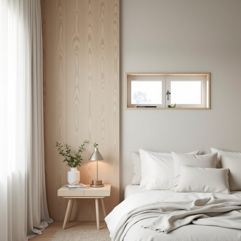 bedroom accent wall with windows 1