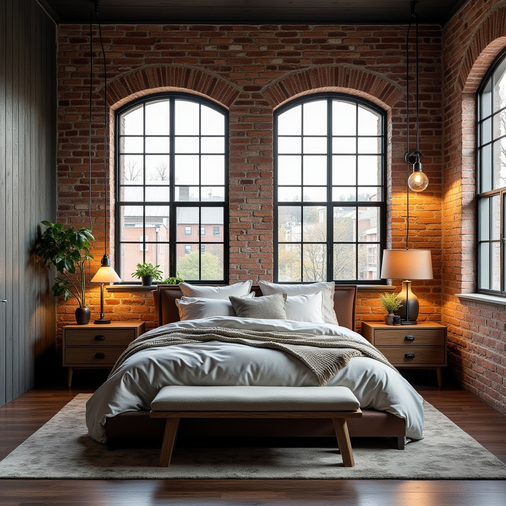 bedroom accent wall with windows 11