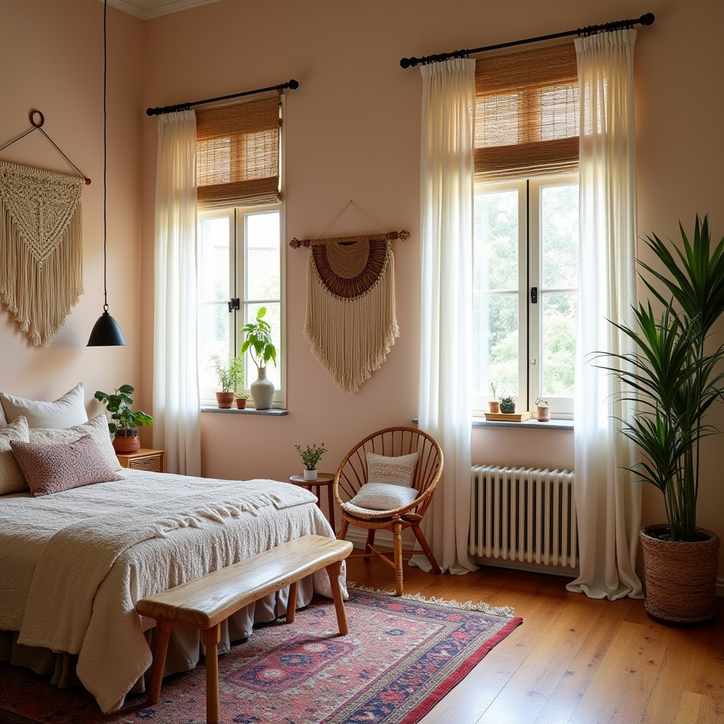 bedroom accent wall with windows 13