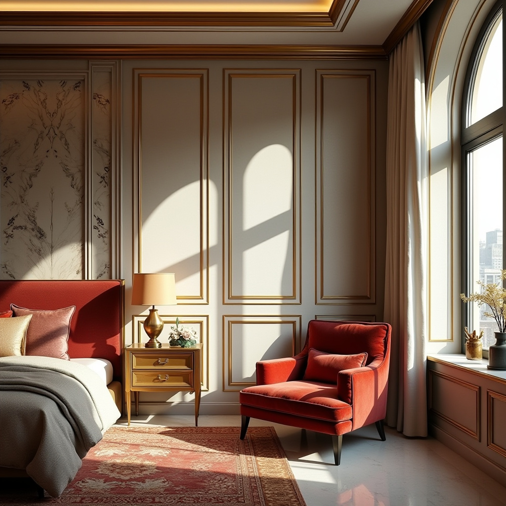 bedroom accent wall with windows 16