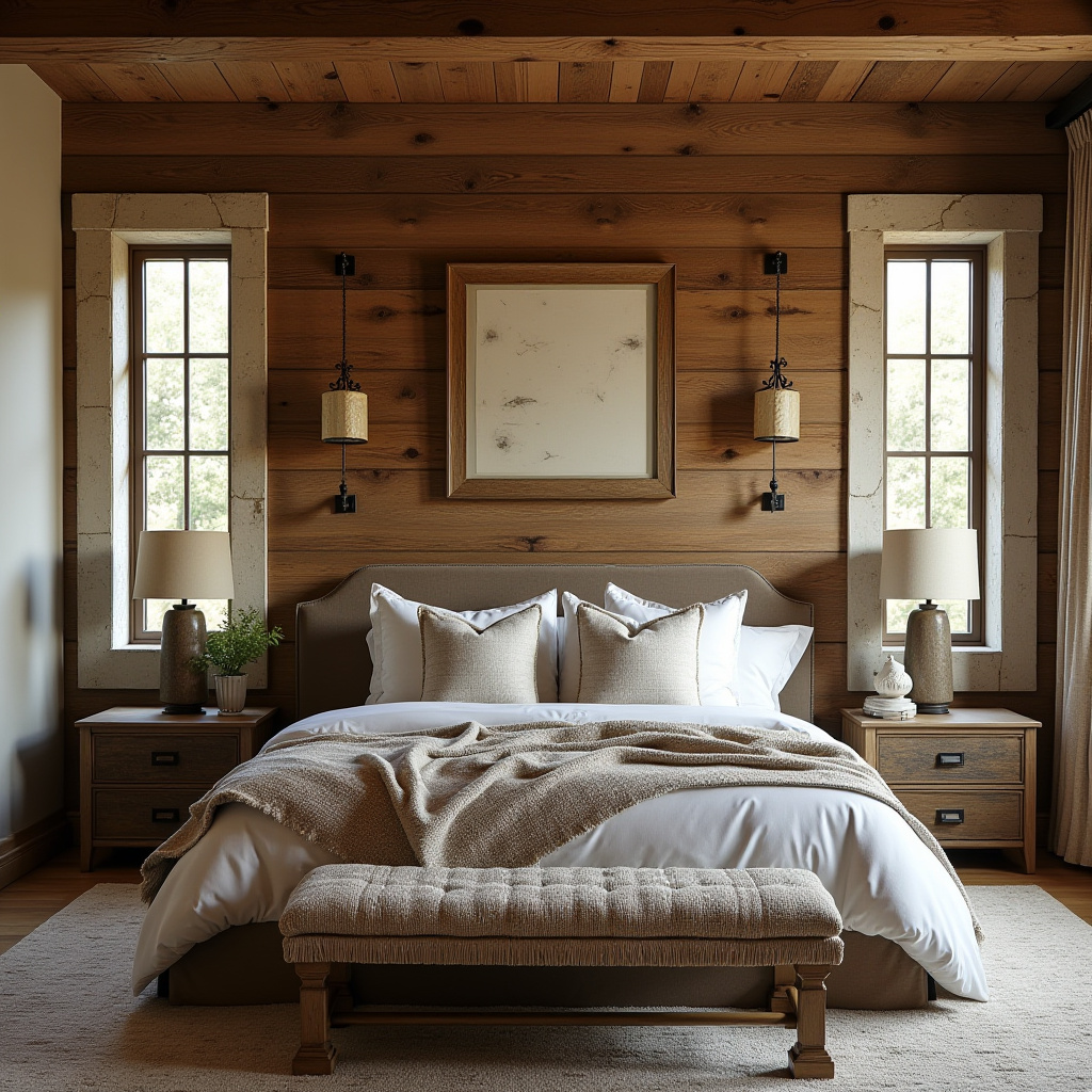 bedroom accent wall with windows 19