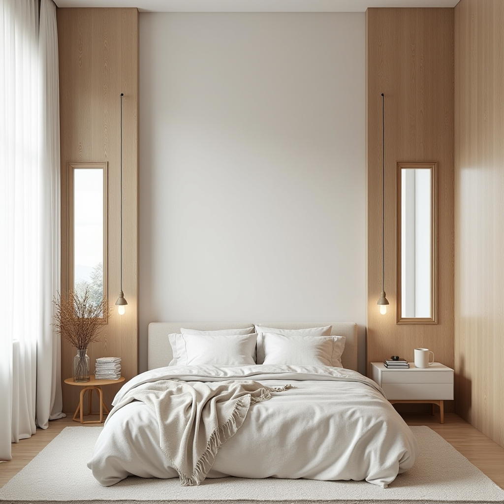 bedroom accent wall with windows 2