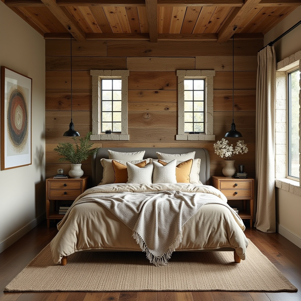 bedroom accent wall with windows 20