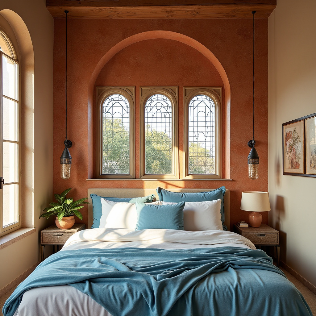bedroom accent wall with windows 21