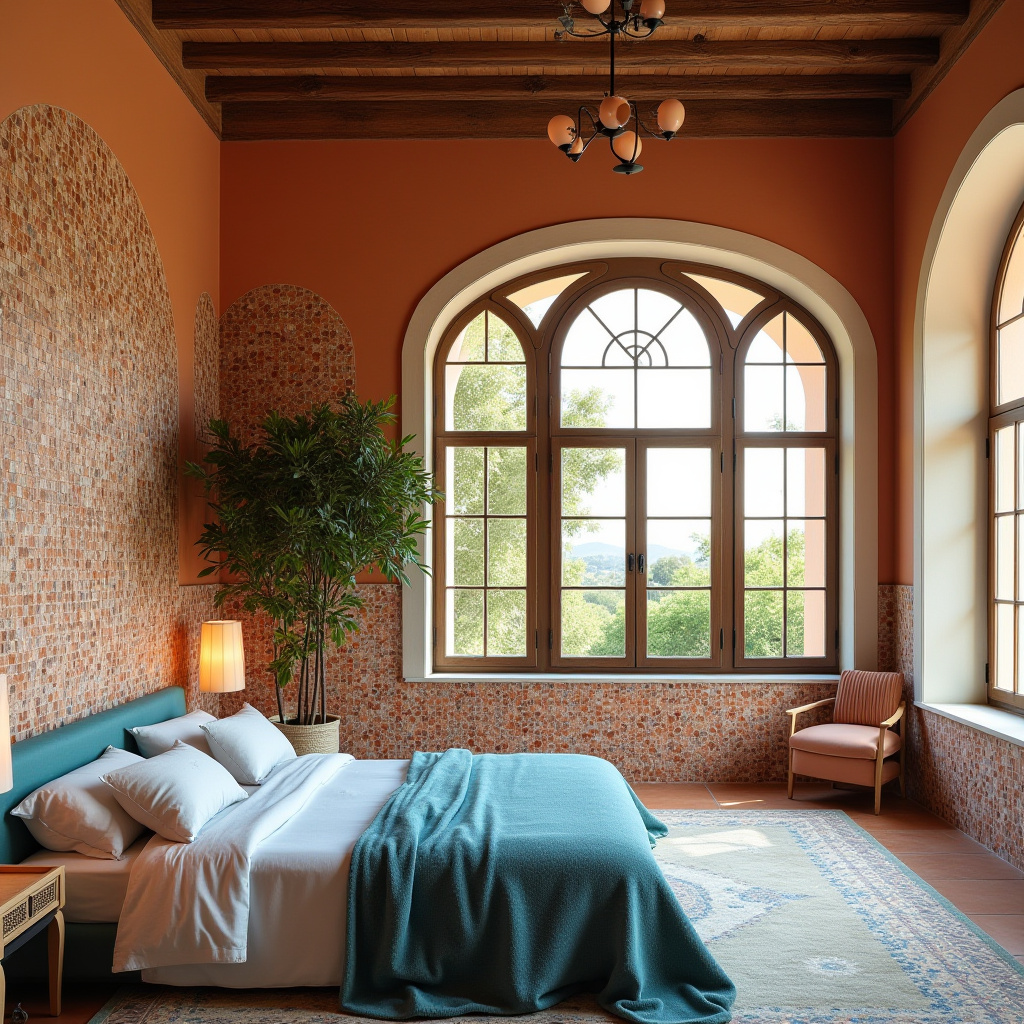 bedroom accent wall with windows 22