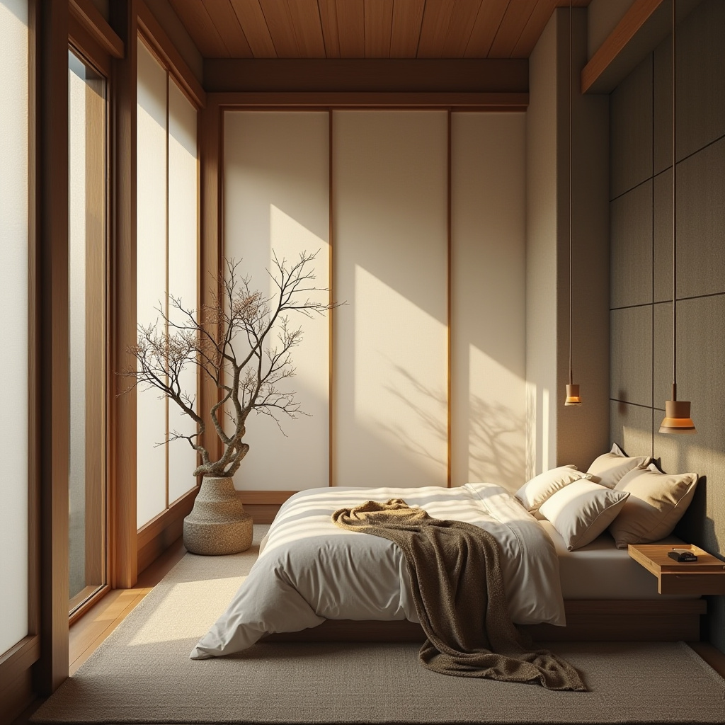 bedroom accent wall with windows 26