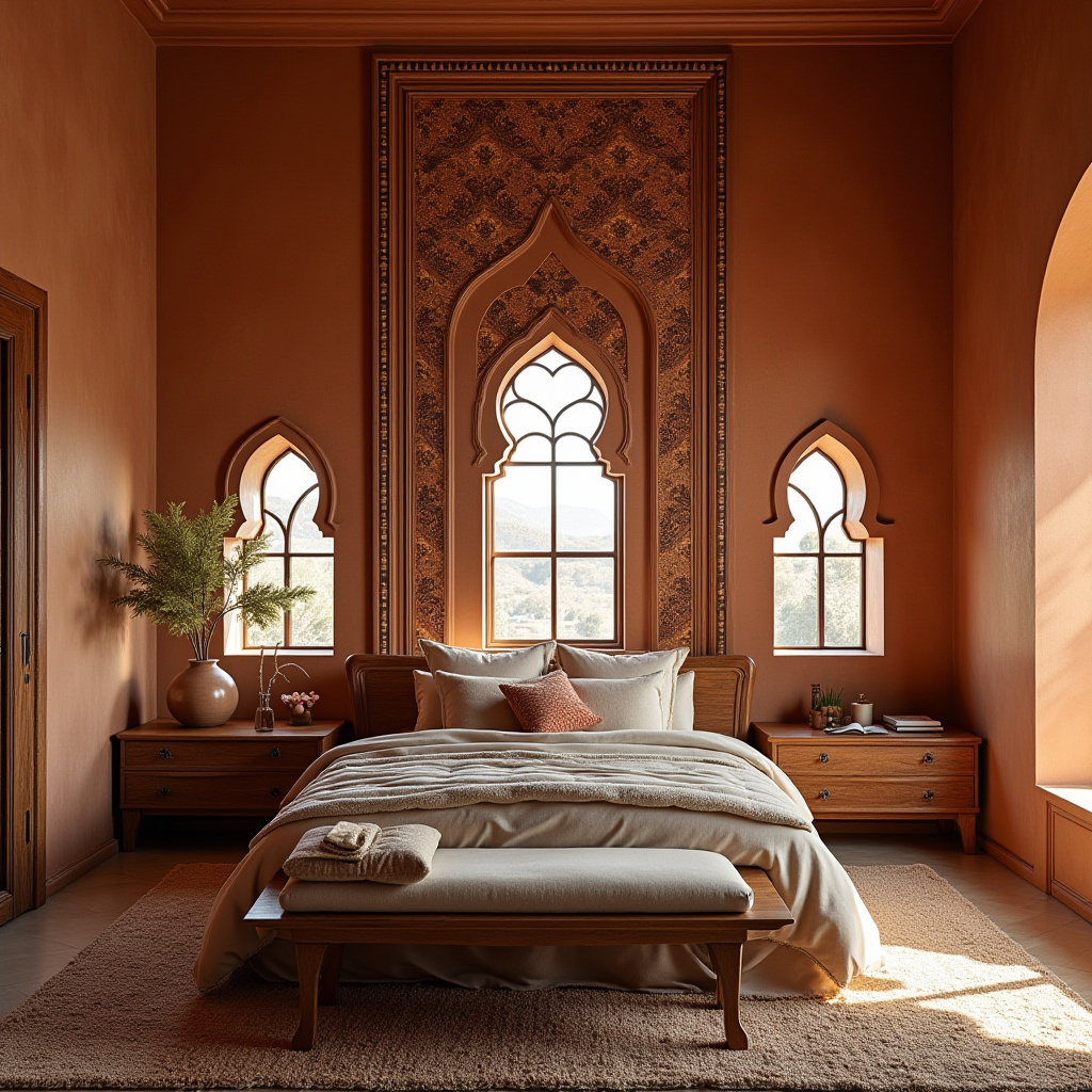 bedroom accent wall with windows 36