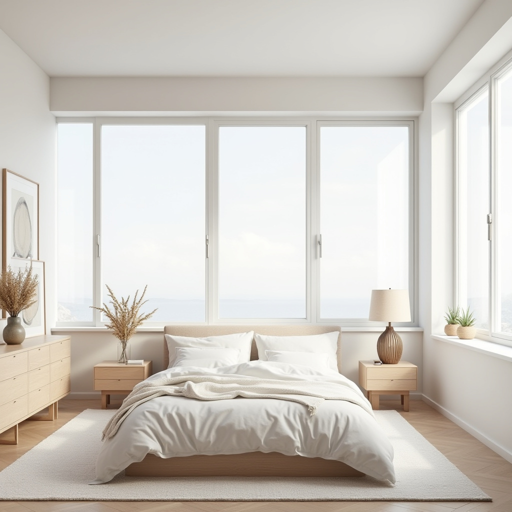 bedroom accent wall with windows 38
