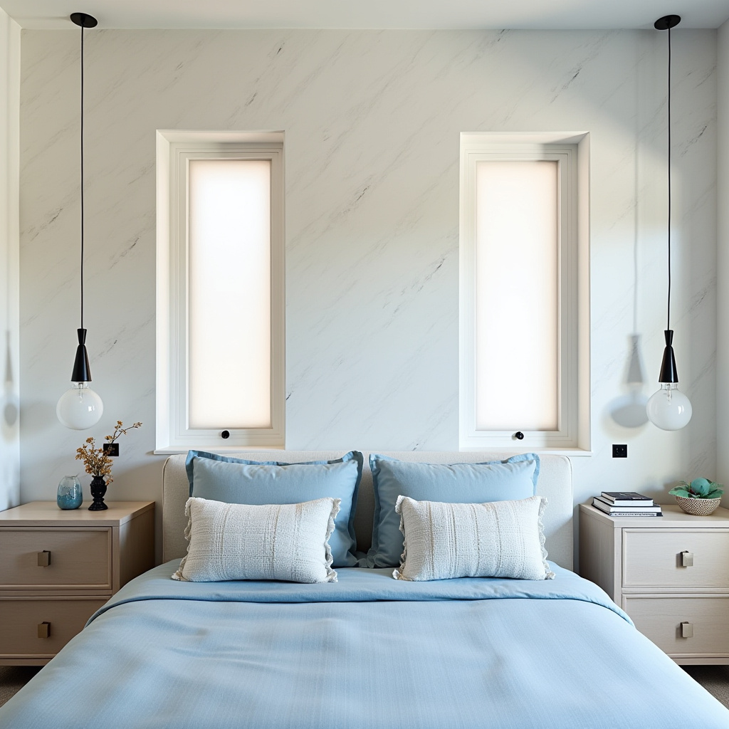 bedroom accent wall with windows 6