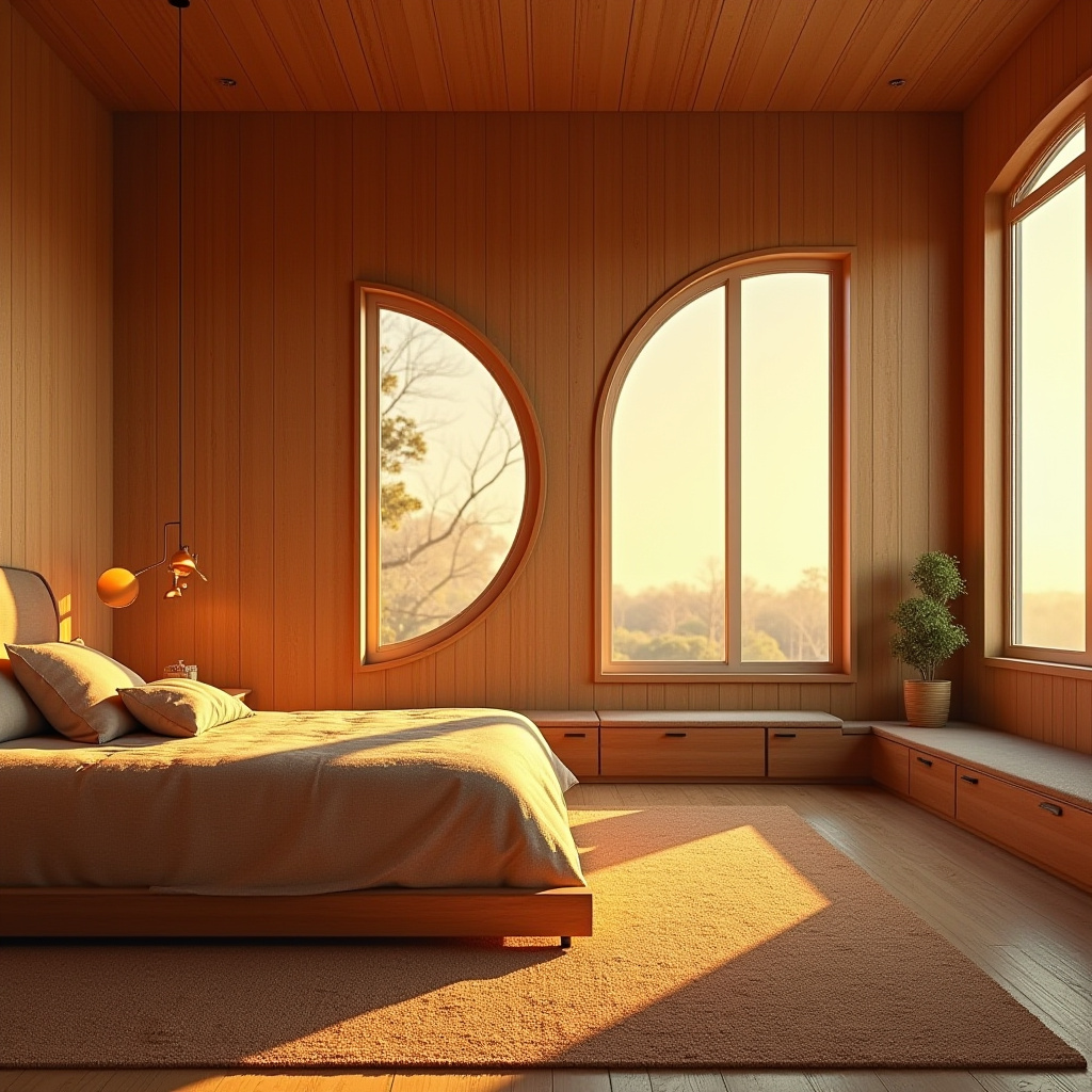 bedroom accent wall with windows 8
