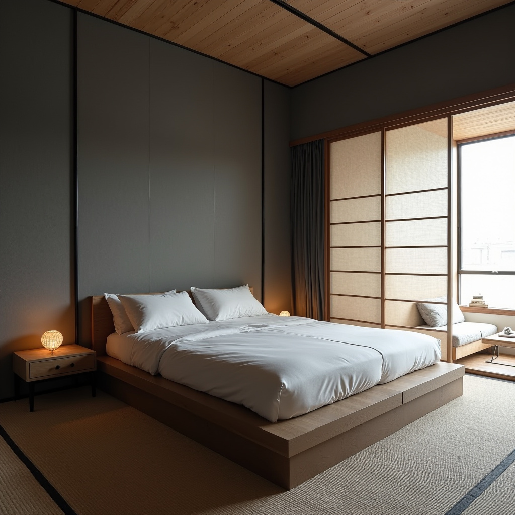 bedroom dark grey accent wall 14