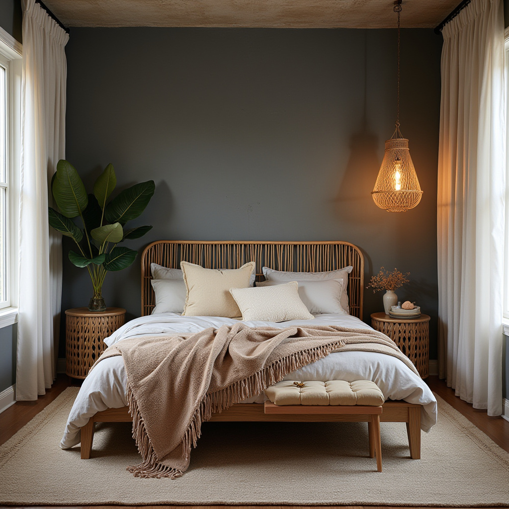 bedroom dark grey accent wall 19