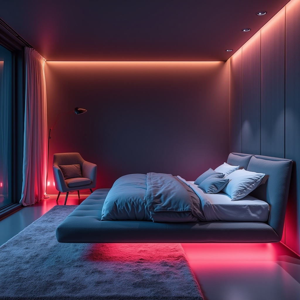 bedroom dark grey accent wall 32