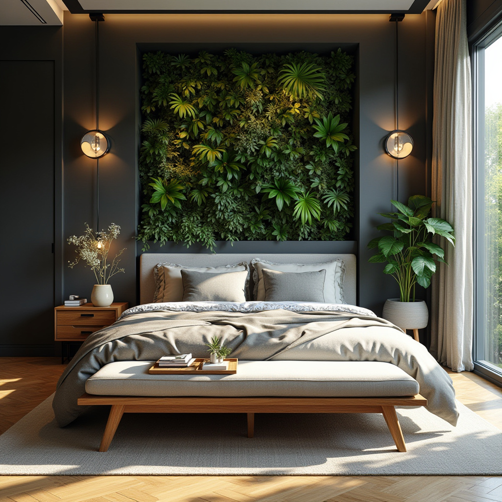bedroom dark grey accent wall 8