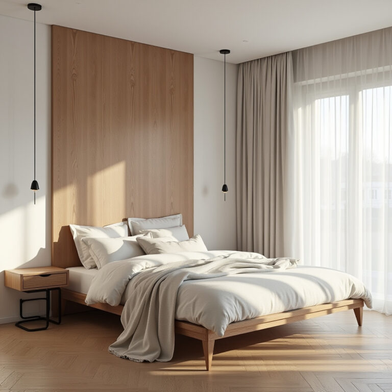 bedroom half wall accent 1