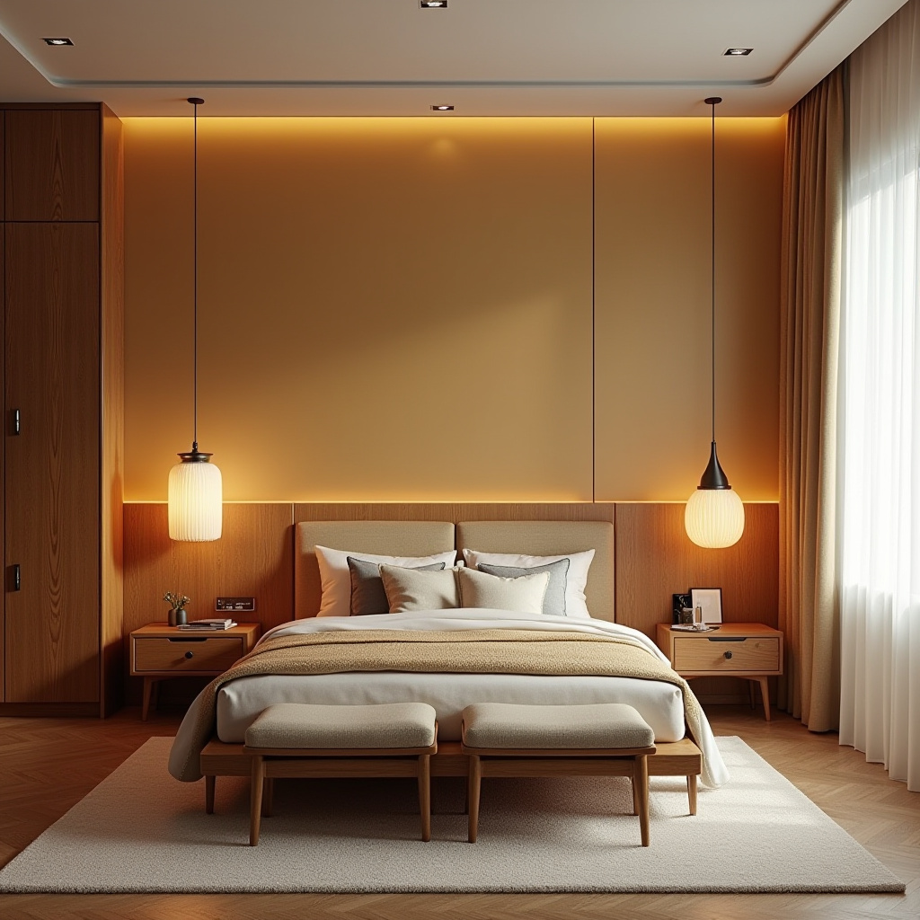 bedroom half wall accent 10