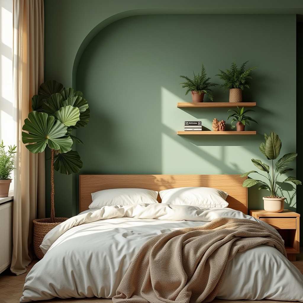bedroom half wall accent 6