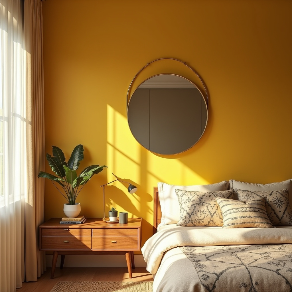 bedroom mirror accent wall 13