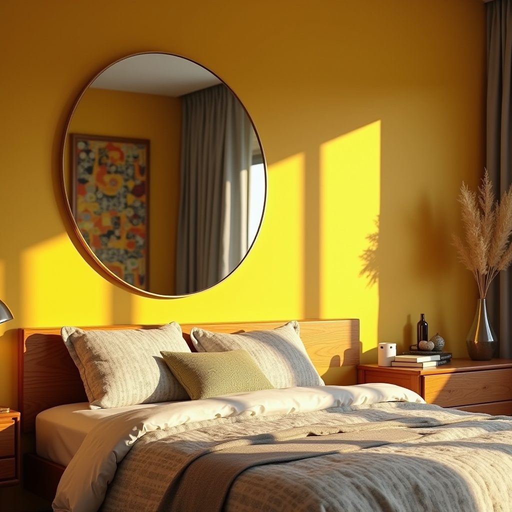 bedroom mirror accent wall 14