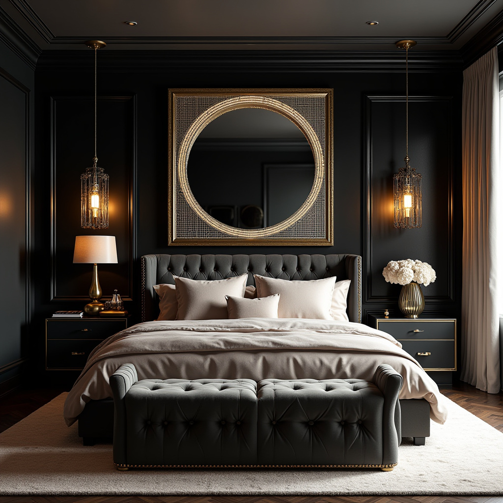 bedroom mirror accent wall 19