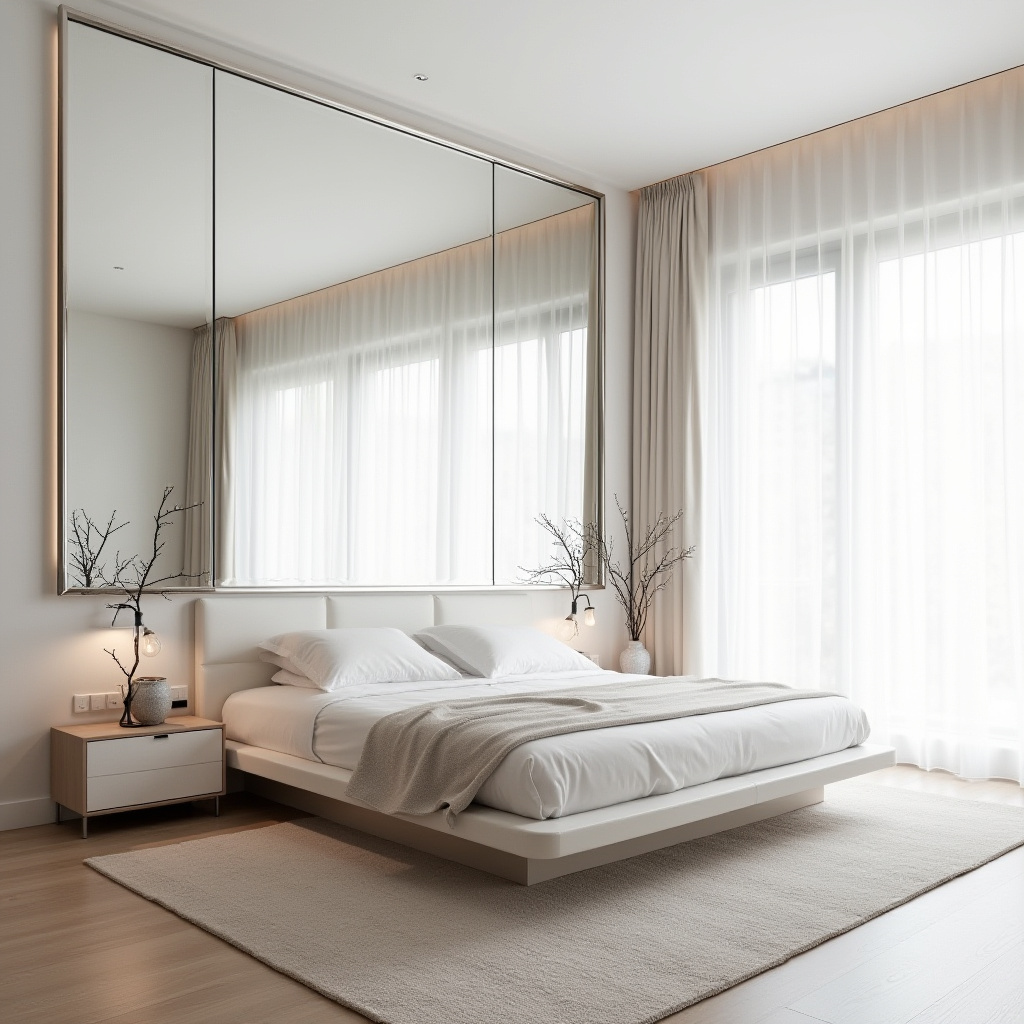 bedroom mirror accent wall 2